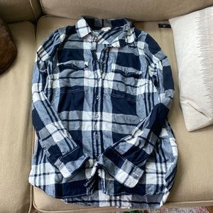 Black and white JCrew flannel